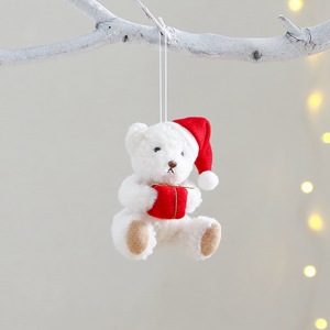<b>Cute</b> <b>Bear</b> with Red Christmas Hat Pendant Ornaments Cross-Border New Year Gift Package for Holiday Decorations - Product Image 3