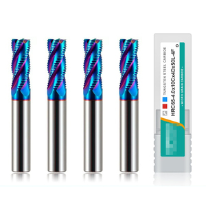 Bán buôn hrc65 4 sáo Nano lớp phủ màu xanh roughing rắn Carbide End phay Cutter cho cncn máy tiện công cụ - Product Image 2