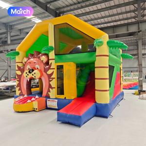 Nuevo Castillo Hinchable Temático de León para el Festival Comercial de Marzo, Entretenimiento para Fiestas Infantiles con Soplador, Personalizable y Listo para Alquilar - Product Image 2