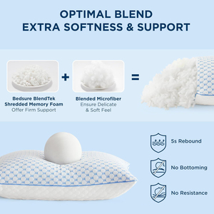 <span class=keywords><strong>Cuscini</strong></span> Regolabili Rinfrescanti <span class=keywords><strong>per</strong></span> <span class=keywords><strong>Dormire</strong></span>, <span class=keywords><strong>Cuscini</strong></span> King Size <span class=keywords><strong>in</strong></span> <span class=keywords><strong>Memory</strong></span> Foam Sminuzzato, Rivestimento di Lusso <span class=keywords><strong>in</strong></span> Rayon Derivato dal Bambù - Product Image 2