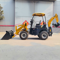 Mini Backhoe Wheel Loader Murah HD 4x4 Mesin Diesel Pompa Traktor Pertanian Dapat Diderek Sistem Hidrolik Penuh Bersertifikasi CE Garansi 1 Tahun