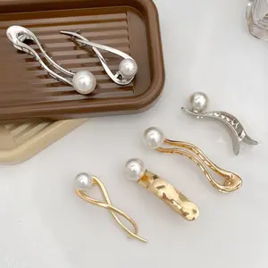 Girls Trendy Accessories Gold and Silver Color Metal Hair Clip Large Size Non-Slip Hair Holder Alligator Grips