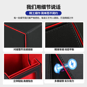 Boîte de rangement pour cartes de visite et de jeu de cartes Commander, style vertical, fermeture magnétique en PU, plus de 100 fenêtres, couvercle pliable - Product Image 4