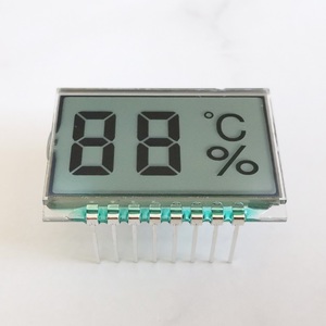 Module d'affichage LCD 7 segments à 2 chiffres, TN, entraînement statique positif, 30x21mm, avec rétroéclairage LED (en option) pour compteur - Product Image 1