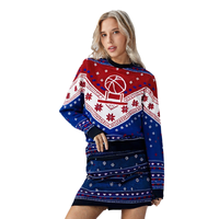 Vente en gros Pull de Noël familial en jacquard chaud Pull tricoté pour femmes Pull moche