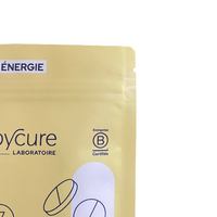 Sachet refermable en Mylar de 3,5 g avec fenêtre, imprimé en héliogravure, qualité alimentaire, certifié ISO9001, pour aliments pour animaux, emballage alimentaire personnalisé avec logo