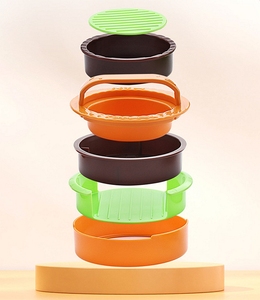 เครื่องทำแฮมเบอร์เ<span class=keywords><strong>ก</strong></span>อร์แบบ<span class=keywords><strong>ก</strong></span>ด PP ทรงกลมสำหรับทำอาหารชุดเครื่องมือในครัวพร้อมอุป<span class=keywords><strong>ก</strong></span>รณ์กดเนื้อ - Product Image 5