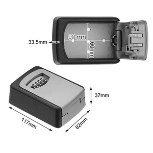 Caja <span class=keywords><strong>de</strong></span> Seguridad con Cerradura <span class=keywords><strong>de</strong></span> Combinación <span class=keywords><strong>de</strong></span> Plástico y Acero, Instalable en Pared Interior y Exterior - Product Image 5