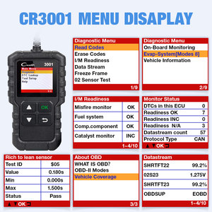 Khởi động x431 cr3001 OBD 2 xe đọc Mã hỗ trợ đầy đủ OBDII/EOBD creader 3001 cr3001 Máy quét tự động PK ad310 nl100 ELM327 - Product Image 5