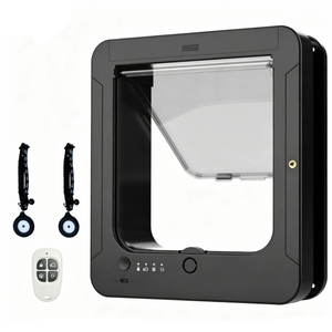 Porte Intelligente <span class=keywords><strong>pour</strong></span> Animaux de Compagnie à Induction RFID <span class=keywords><strong>avec</strong></span> Télécommande, Porte Automatique à 4 Voies <span class=keywords><strong>avec</strong></span> Verrouillage <span class=keywords><strong>pour</strong></span> Chats et Petits Chiens - Product Image 5