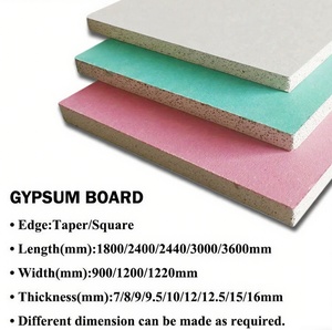 Plaque de plâtre pour vente directe 1200/1220*2400/2440/2000*9.5/12mm Isolation thermique et acoustique Plaque de plâtre - Product Image 2