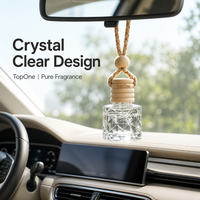 Diffuseur Auto Écologique Bouchon Bois Verre Diamant Flacon Parfum Suspendu Aromathérapie Huiles Essentielles Prix Gros