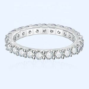 <span class=keywords><strong>Bague</strong></span> femme en <span class=keywords><strong>argent</strong></span> 925 avec rangée complète de diamants exquis étoilé <span class=keywords><strong>Paris</strong></span> mode pour mariage anniversaire fête romantique bijoux cadeau - Product Image 1