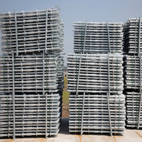 Unité d'accès escalier pour échafaudage Ringlock HDG sur mesure, en acier Q345B, avec revêtement antidérapant pour chantier de construction