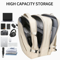 Sac à dos pour ordinateur portable unisexe haut de gamme, durable, de haute qualité, imperméable, avec fermeture éclair, minimaliste, bretelles à coussin d'air, grande capacité, pour les voyages