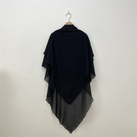 JIYUND Foulard musulman hijab pour femmes Foulard en mousseline de couleur unie Foulard à double couche Foulard de prière