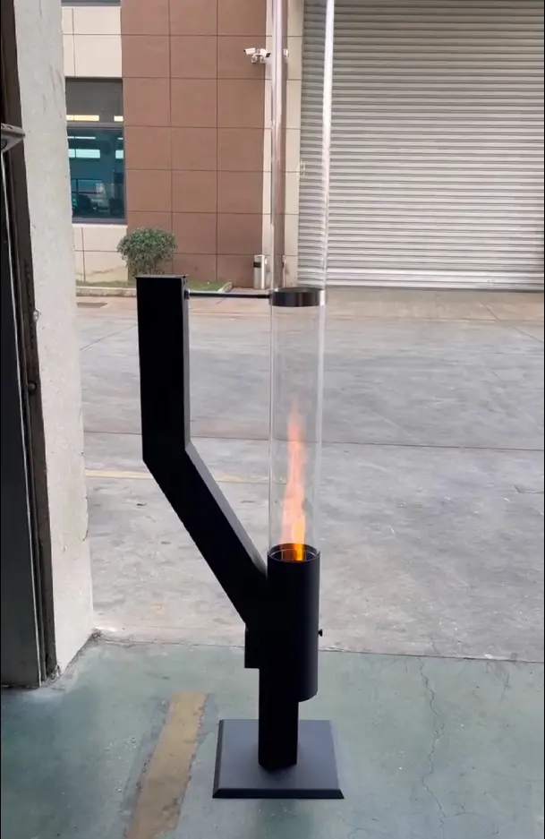 Stufa a tubo Pellet razzo drago torcia fuoco colonna giardino esterno pozzo del fuoco