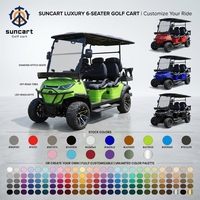 [Entrepôt de Dubaï] Voiturette de golf électrique 4+2 places avec siège arrière rabattable, buggy de golf tout-terrain, prix de gros