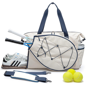 Sac fourre-tout avec compartiment à chaussures pour hommes et femmes, idéal pour le sport, les voyages, le tennis, la gym, les week-ends, avec poche pour articles mouillés et compartiment pour ordinateur portable - Product Image 1
