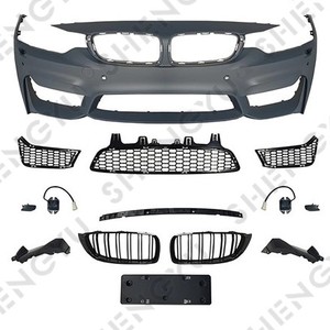 Sistemas de Carrocería para <span class=keywords><strong>BMW</strong></span> Serie 4 F32 F36 14-19 a Modelo M4, Incluye Conjunto de Parachoques con Rejilla, Labio Delantero MP en Negro Brillante - Product Image 5