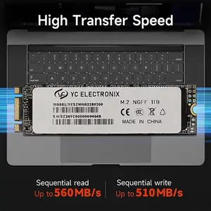 M.2 NGFF SSD TLC 128GB 256GB 512GB 1TB OEM ODM Disques durs de YC ELECTRONIX pour ordinateur portable de bureau POS Machine