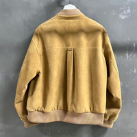 Jxwatcher Blouson Bomber en Cuir Véritable de Mouton Épais et Chaud pour Femme, Style Vintage, Simple Boutonnage, Doux, avec Logo Personnalisé