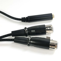 Cable Divisor en Y TRS Hembra de 6.35mm (1/4") a Doble XLR Hembra, Adaptador de Audio Estéreo de 1/4 de Pulgada a Doble XLR Mono para Mezclador y Altavoz