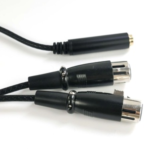 Câble répartiteur en Y TRS femelle 6,35 mm (1/4 po) vers double <span class=keywords><strong>XLR</strong></span> femelle, adaptateur audio stéréo 1/4 po vers double <span class=keywords><strong>XLR</strong></span> <span class=keywords><strong>mono</strong></span> pour table de mixage et haut-parleur - Product Image 4