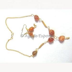 Collar de Piedra de Ágata con Cadena de Cuentas, Estilo Religioso Clásico para Bodas, Fiestas, Regalos, Exportador de Piedras Semipreciosas - Product Image 1