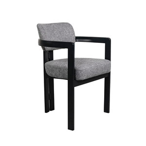 Meubles de chambre nordiques de <span class=keywords><strong>cuisine</strong></span> ergonomique à dossier haut <span class=keywords><strong>chaise</strong></span> de salle à manger moderne en tissu rembourré <span class=keywords><strong>avec</strong></span> accoudoirs - Product Image 4