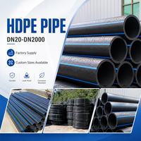 Tubería de HDPE de Grado Industrial, Material PE100, Alta Resistencia a la Presión, No Tóxica, para Agua Potable, Tamaños de 15 mm a 800 mm