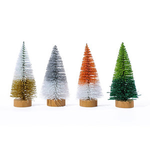 Miniature cedar <b>tree</b> ornament, desktop two-tone <b>Christmas</b> <b>tree</b> decoration, craft, <b>Christmas</b> gift, home decoration. - Product Image 5