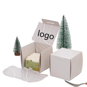Boîte carrée auto-érigée en carton ivoire avec impression UV du logo, personnalisée pour cadeaux et artisanat, doublure en carton recyclable, vente en gros Vietnam - Product Image 1