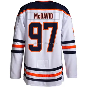 Camisa de hóquei no gelo para homens Edmonton Oiler Team 99 Wayne Gretzky, uniforme bordado dos EUA, mais barato, camisa 97 Connor McDavid 99