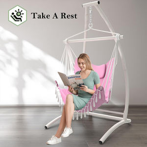 C tipo sedia amaca con supporto in metallo pesante appeso sedia con supporto per interni all'aperto sedia amaca per balcone ponte di pazione - Product Image 6