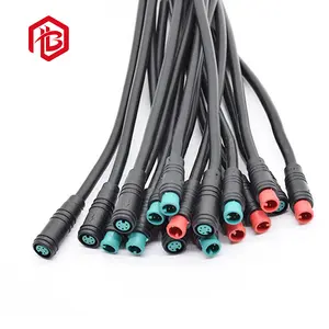 Conector de batería para bicicleta eléctrica, miniconector impermeable de tamaño pequeño, rojo, 2, 4, 6 y 8 pines, Mini cable M6