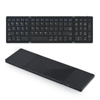 Computer Hardware Software Portable Foldable Rechargeable Mini Size Wireless Keyboard Blue Tooth Keyboard for Tablet & Phone