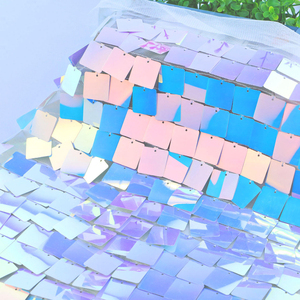 25mm Lớn vuông óng ánh thêu <span class=keywords><strong>sequin</strong></span> 100% polyester dọc dệt kim lưới ủng hộ Túi đám cưới cậu bé/cô gái bọc - Product Image 5