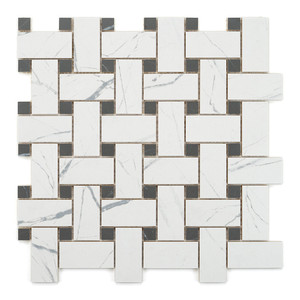 Piastrella a Mosaico Bianca Viena 30x30 Cm Rettificata Finitura Satinata Spessore 8,5 Mm - Product Image 4