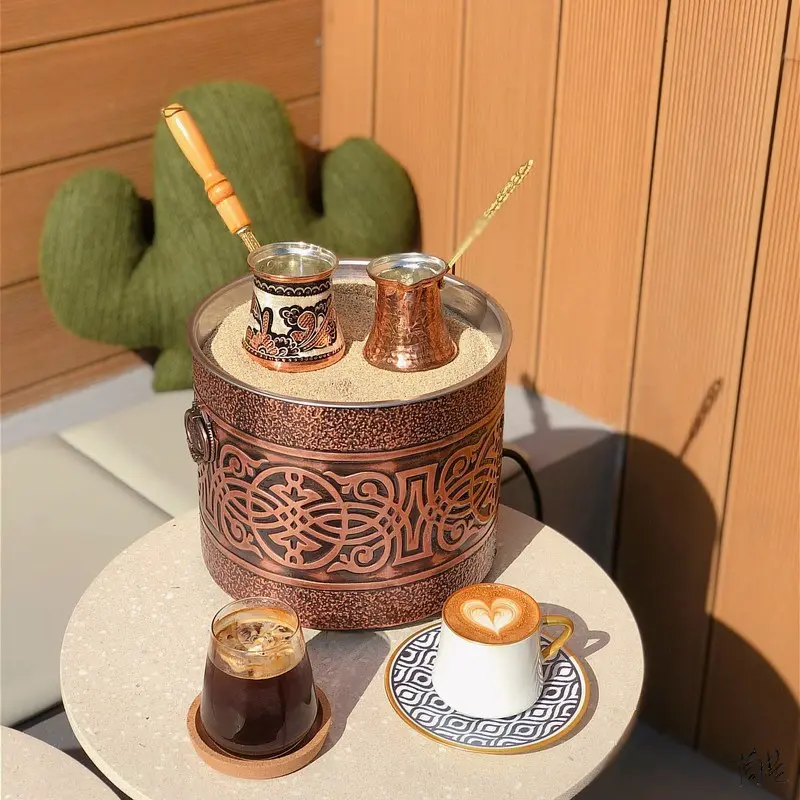 Authentic TURKISH ARABIC COPPER ELECTRIC HOT SAND COFFEE MAKER HEATER MACHINE