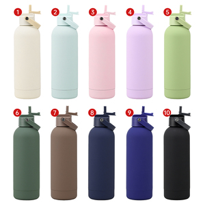 Портативная термобутылка из нержавеющей стали с резиновым покрытием, 500 мл (17 унций), OEM, подходит для подстаканника, спортивная фляга, подарок - Product Image 2