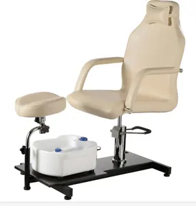 كرسي سبا هيدروليكي لمركز العناية بالأقدام بدون أنابيب، قابل للضبط، محمول، وقابل للإزالة للصالونات للتدليك والاستحمام بالقدم