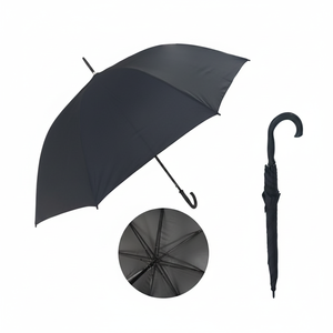 73cm Black <b>Automatic</b> Travel <b>Umbrella</b> New Design 36pcs/CS 8K Ribs Three-Folding and Straight Styles Auto Open Function - Product Image 4