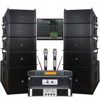 Sistem Line Array Audio Outdoor Berdaya Tinggi 10 Inch untuk Gereja, Impedansi 8ohm, Speaker Panggung dengan Panduan Pabrik