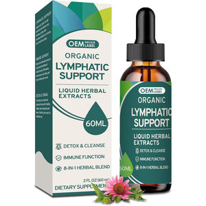Gouttes de drainage lymphatique pour adultes OEM avec échinacée, pissenlit et bardane pour la détoxification de la cellulite et le soutien immunitaire - Product Image 1