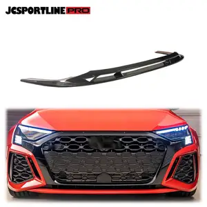 Cocok untuk Audi RS3 8Y Sedan 2022-23 Bumper Depan Karbon Kering Lip Chin Spoiler Bodykit