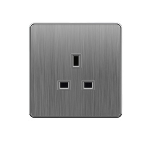 Interruttore a Muro di Alta Qualità UK 13A Presa Commutata con Placca Cieca Pannello PC Bianco 86 Interruttori e Prese a Muro Elettrico Satinato - Product Image 6
