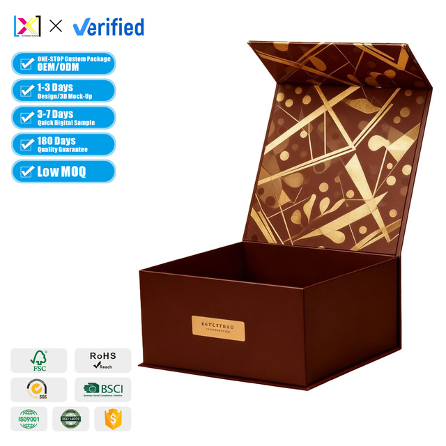 Custom Logo Embossed Factory Wholesale Luxury Eco-Friendly Recycled Materials Magnetic Closure Rigid Cardboard Gift Box