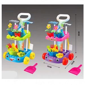 2024 <b>Magical</b> Indoor Outdoor Trolley Pretend Play <b>Set</b> Diy Toy Kids Plastic Cleaning Machine Cart Tools Garden <b>Sets</b> - Product Image 3