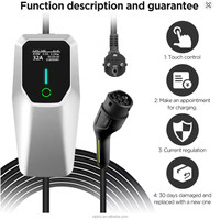 Nouveau chargeur de voiture électrique (VE) 3,5 kW/7 kW avec câble de 3 m/5 m, modèle D06 pour remplacement/réparation, origine Guangdong